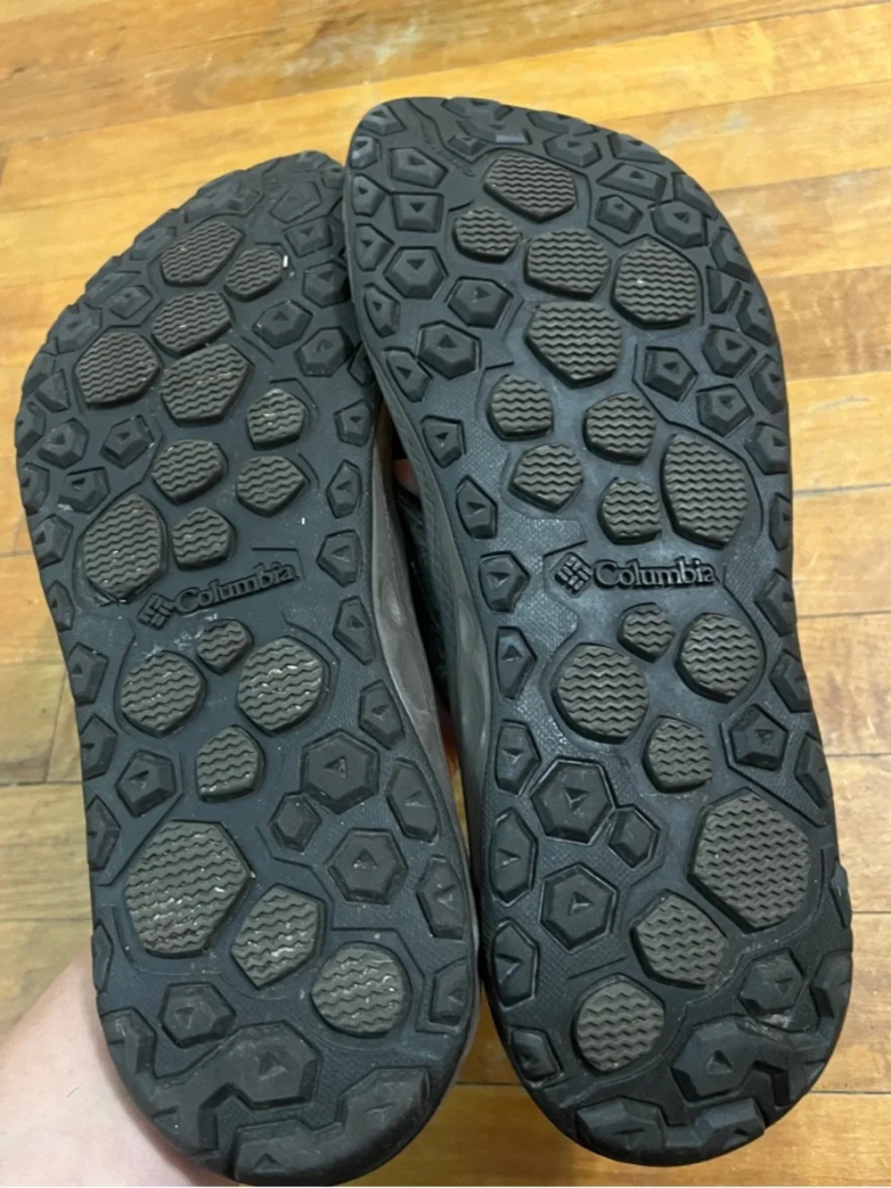Columbia Black Flip Flop Sandals with Logoed Soles